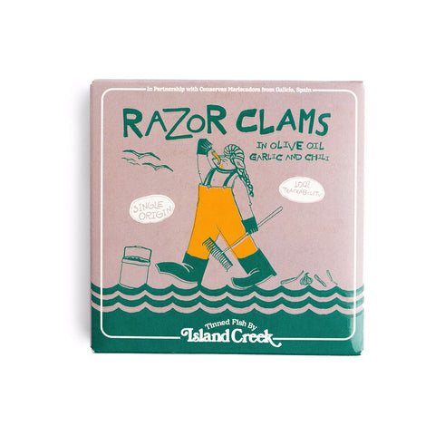 Island Creek x Mariscadora Razor Clams in Chili & Garlic
